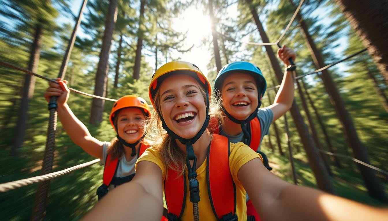 découvrez l'accrobranche à autrans : un parc aventure en pleine nature pour petits et grands, idéal pour vivre des sensations fortes et des moments inoubliables en famille dans les arbres du vercors.